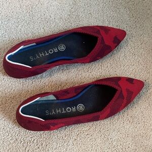 Rothy's Scarlet Camouflage Flats